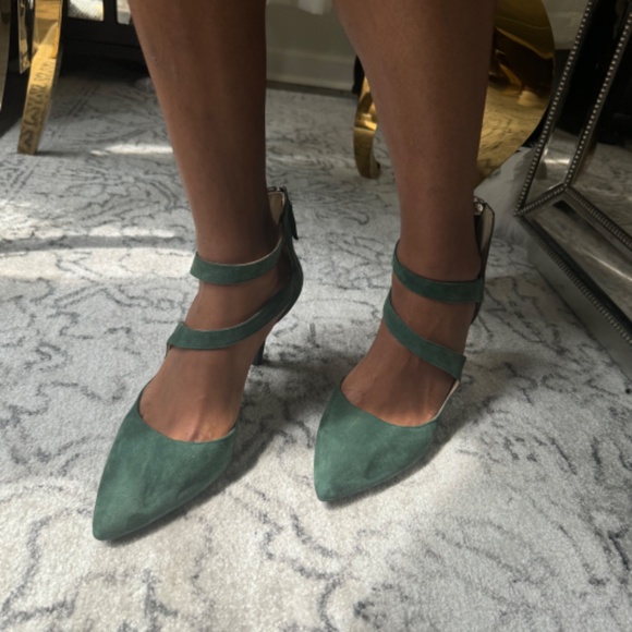 Green Nine West Heels Sz 12 - Picture 6 of 10